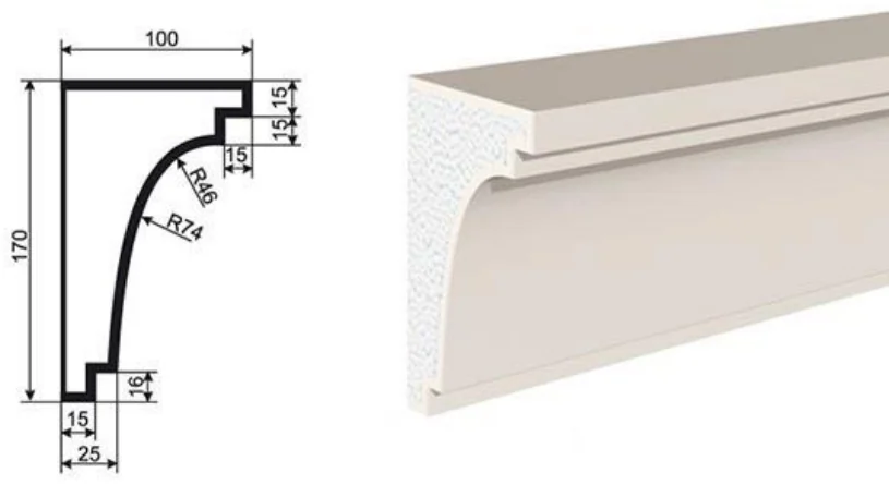 Карниз К170/1, артикул К-70932