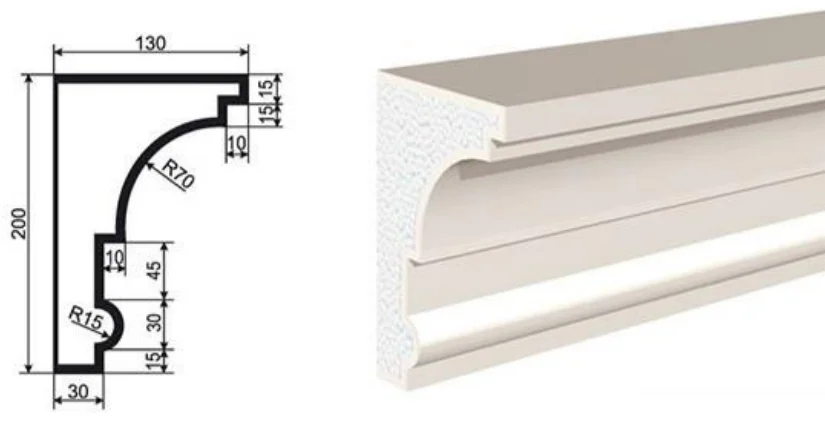 Карниз К200/4, артикул К-40657