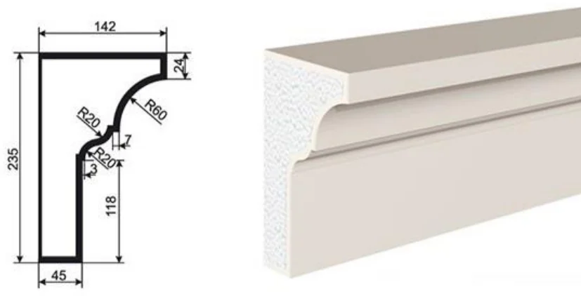 Карниз К235/1, артикул К-59935