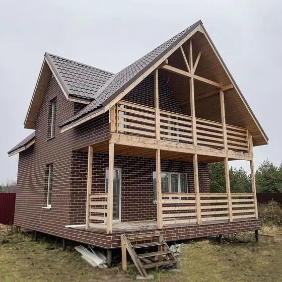 Фасад в похожем оттенке